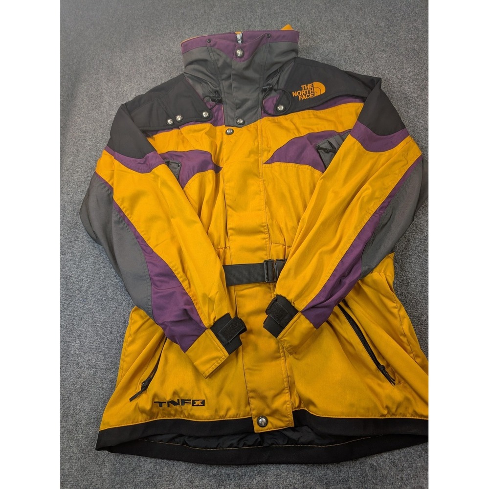 The North Face Jacket Mens XL Yellow‎ TNFX Ski Belted Hooded Waterproof